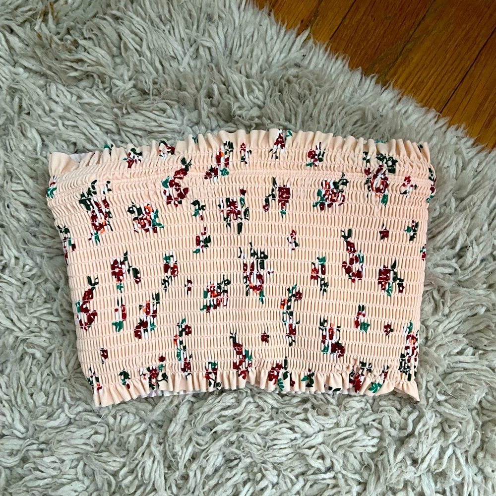 Floral Bandeau Bathing Suit Top!